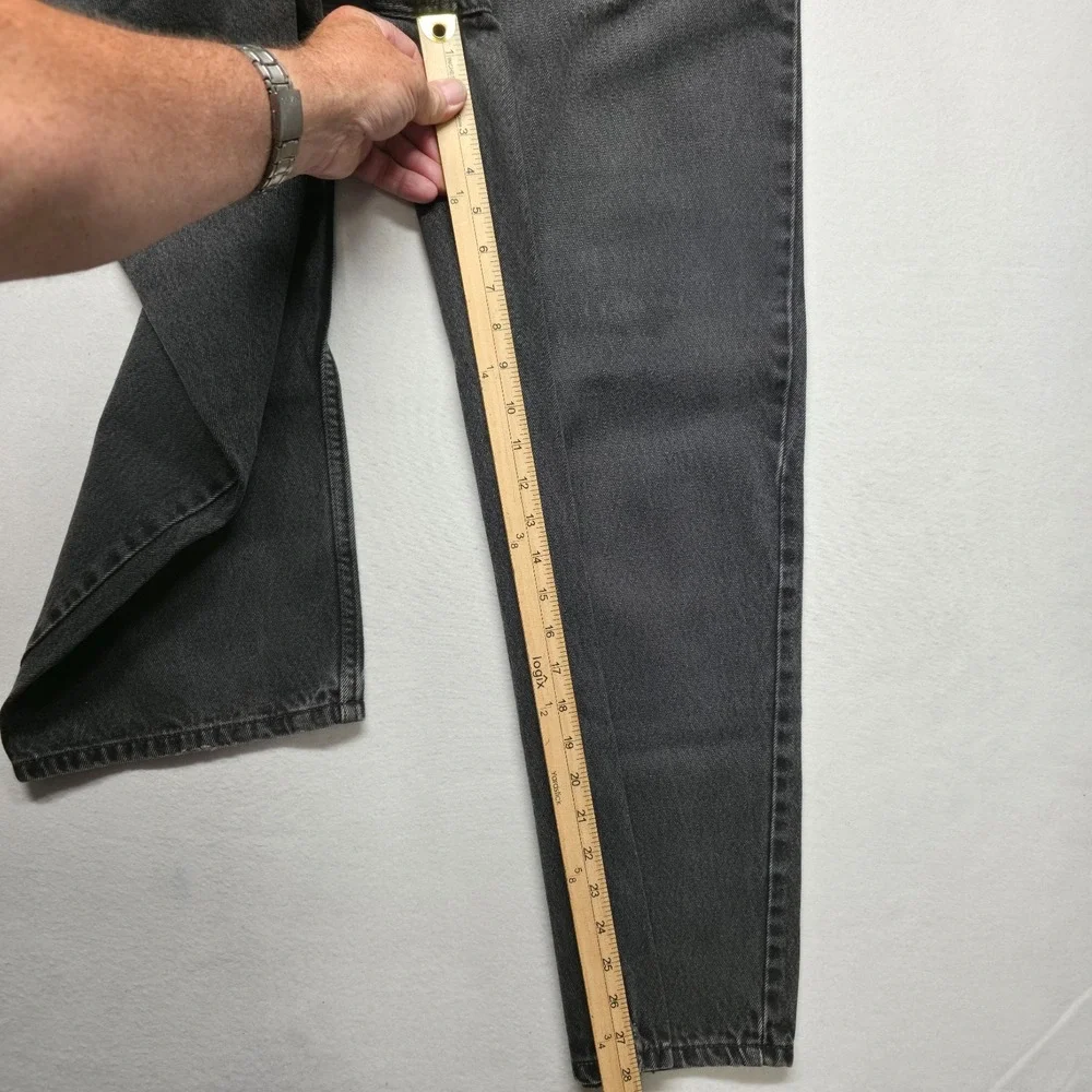 Levis 550 Relaxed Fit Black Denim Jeans Men's Size 42x30 (40X28)